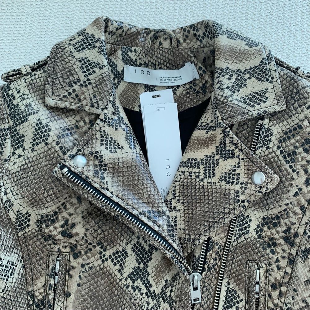 NWT $1500 IRO Ashville Python-print Lamb Leather … - image 4